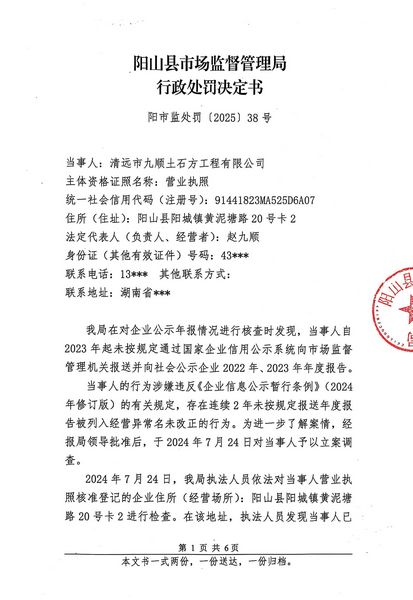 清遠(yuǎn)市九順土石方工程有限公司 行政處罰決定書(shū) (1).JPG